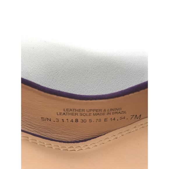 Tory Burch Greenwich Pump Women's 7 Purple Suede Stiletto Heels Chic Formal Bold - Picture 6 of 9